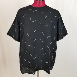 Women's Jones New York Top Shirt 14PW Silk Black